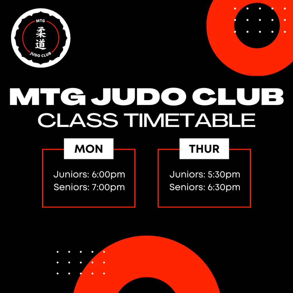 MTG Judo Club Timetable